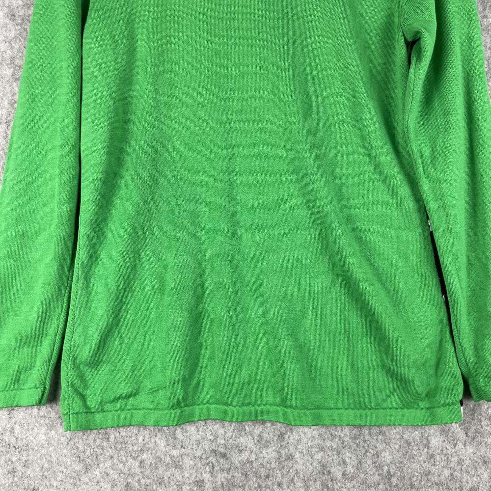 Berek Studio Ugly Christmas Sweater Womens Medium Green Santa Beaded Sequin 3D - Picture 13 of 15